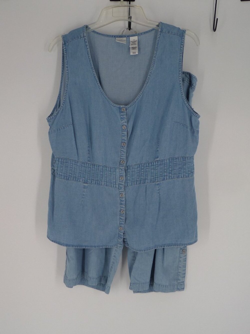 Emma James Cargo Short Set Very Lightweight Jean Material Size 18 NWOT